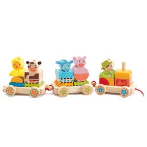 Creaferme Pull Along Train by Djeco